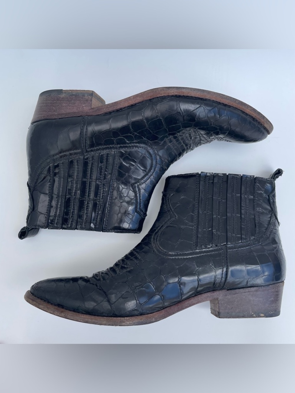 Golden Goose Deluxe Brand GGDB Black Cowboy Ankle Boots Italy EUR 41 / US 10 - Picture 6 of 10